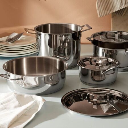 Kasserolle mit zwei Griffen Pots&Pans von Alessi