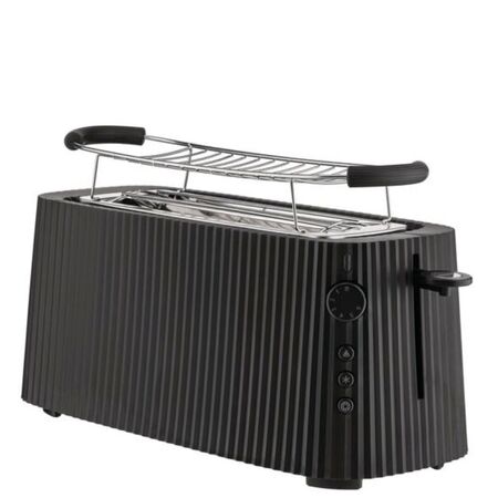 Alessi Langer Doppelfach-Toaster Plissé von Alessi Schwarz