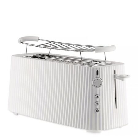 Alessi Langer Doppelfach-Toaster Plissé von Alessi Weiss