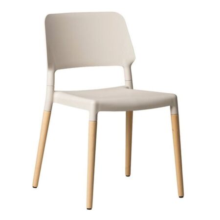 Santa & Cole Belloch Stühle - White - Natural Beech Wood