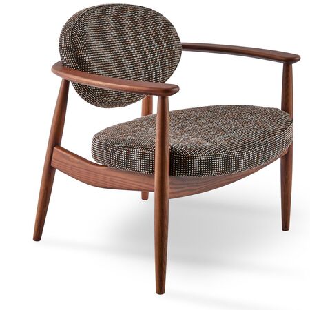 POLSPOTTEN Lounge Chair Roundy von POLSPOTTEN Dunkelbraun