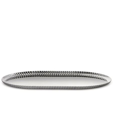 Alessi Tablett Pleats von Alessi Edelstahl 