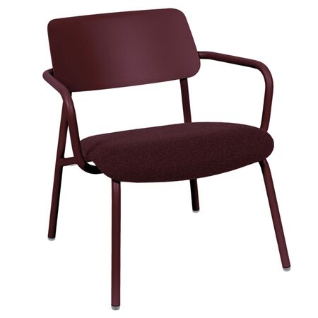 Fermob Indoor Lounge-Sessel Stoffbezug Studie von Fermob Schwarzkirsche - Meliertes Burgundy B9E4