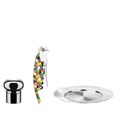 Alessi Parrot Gift Set & Wine von Alessi Edelstahl 