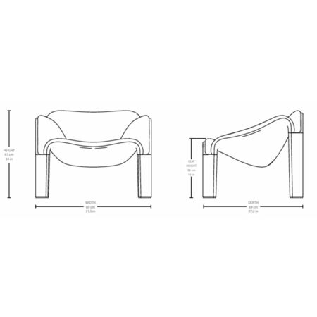 Gubi Lounge Chair F300 von Gubi Molé / Dedar Alpaca Alto 015