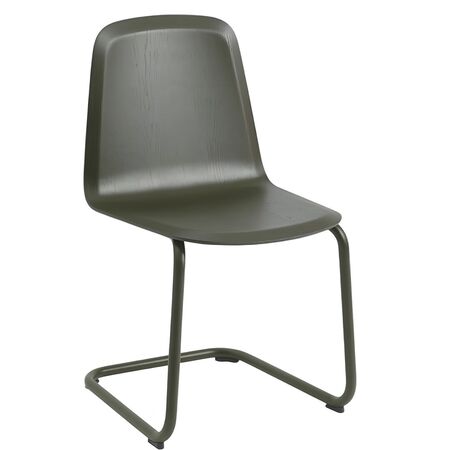 Muuto Stuhl Brink Cantilever von Muuto Dark Olive / Dark Olive - NCS S 8010-G70Y