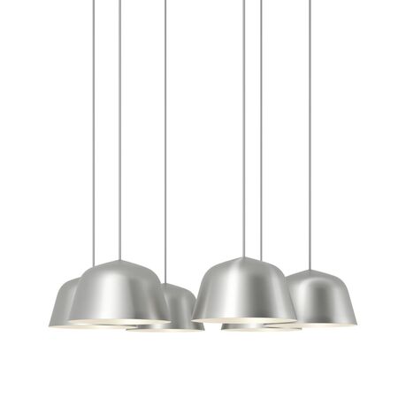 Muuto Cluster Pendelleuchten Ambit von Muuto Brushed Aluminum