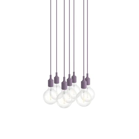 Muuto Cluster Pendelleuchten E27 von Muuto Dusty Lilac, 7 Lampen