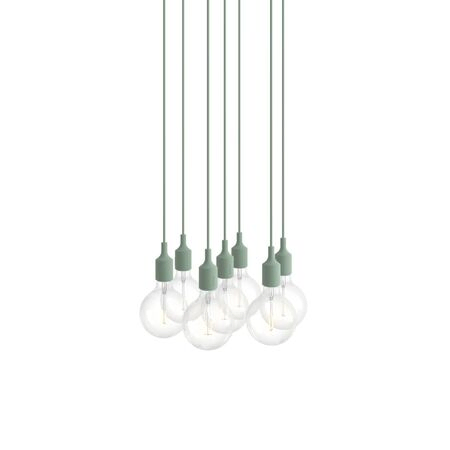 Muuto Cluster Pendelleuchten E27 von Muuto Light Green, 7 Lampen