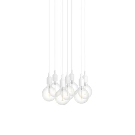 Muuto Cluster Pendelleuchten E27 von Muuto White, 7 Lampen