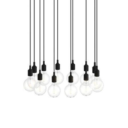 Muuto Cluster Pendelleuchten E27 von Muuto Black, 12 Lampen
