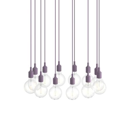 Muuto Cluster Pendelleuchten E27 von Muuto Dusty Lilac, 12 Lampen