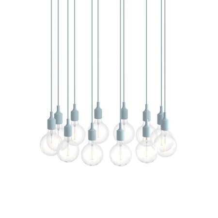 Muuto Cluster Pendelleuchten E27 von Muuto Light Blue, 12 Lampen