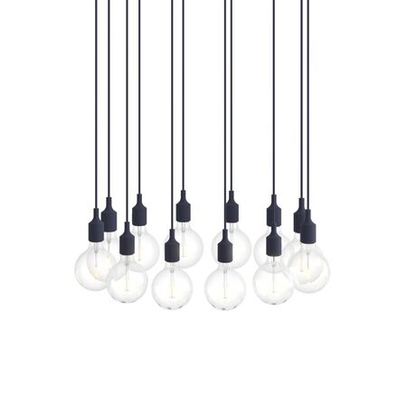 Muuto Cluster Pendelleuchten E27 von Muuto Midnight Blue, 12 Lampen
