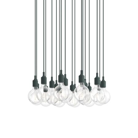 Muuto Cluster Pendelleuchten E27 von Muuto Dark Green, 18 Lampen