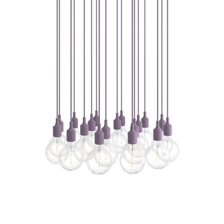 Muuto Cluster Pendelleuchten E27 von Muuto Dusty Lilac, 18 Lampen