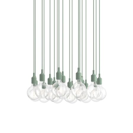 Muuto Cluster Pendelleuchten E27 von Muuto Light Green, 18 Lampen