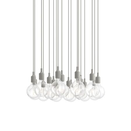 Muuto Cluster Pendelleuchten E27 von Muuto Light Grey, 18 Lampen
