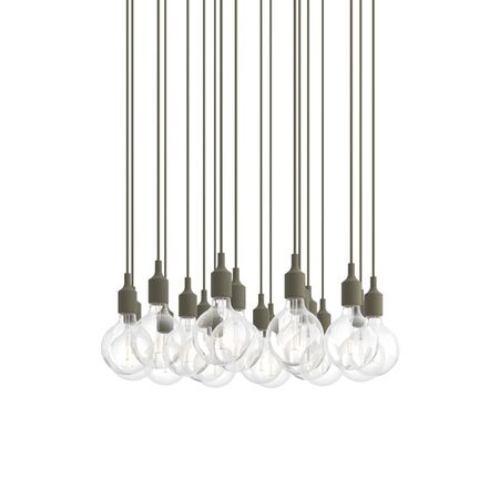 Muuto Cluster Pendelleuchten E27 von Muuto Olive, 18 Lampen