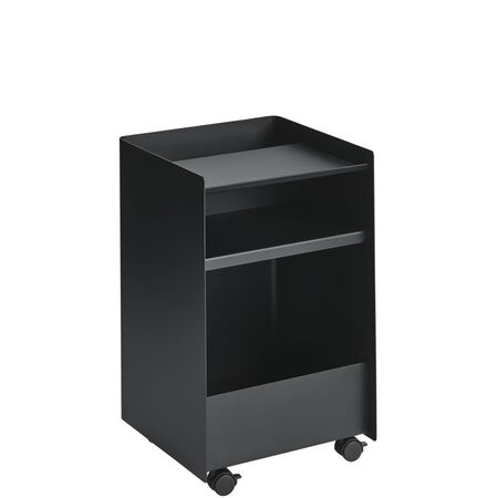 Muuto Rollcontainer Folded von Muuto Black, Offen niedrig