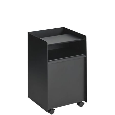 Muuto Rollcontainer Folded von Muuto Black, Geschlossen niedrig