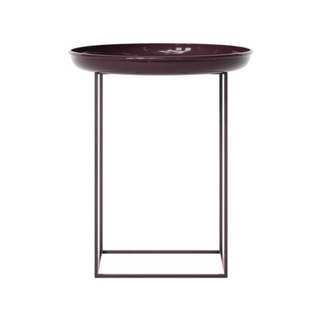 Norr11 Duke Table Lacquered Maroon, Ø: 45 cm