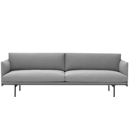 Muuto 3-er Sofa 'Outline' Ton 12 / Schwarz