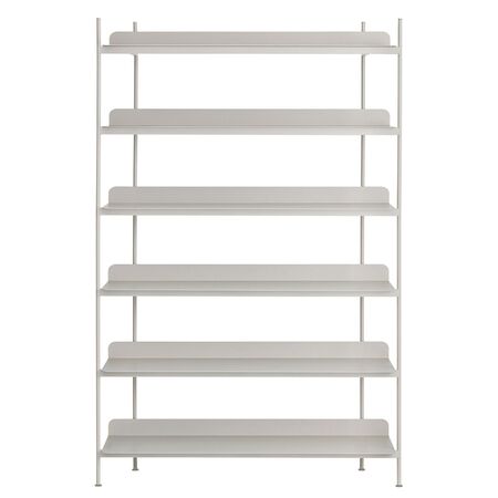 Muuto Hohes Regal 'Compile' Grau, 6 Tablare / H: 183 cm