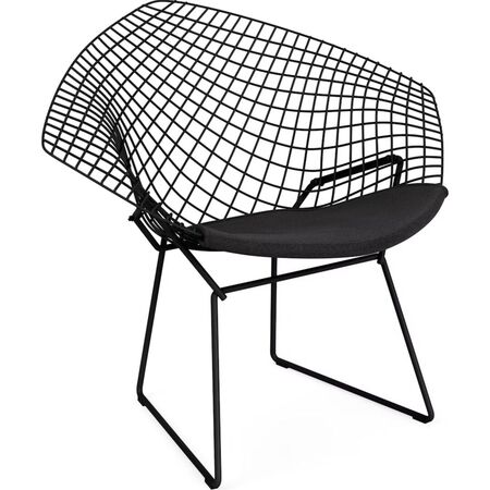 Knoll International Bertoia Diamond Chair von Knoll International Schwarz, Hourglass - Caviar