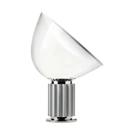 Flos Taccia Tischleuchte Silber, Ø: 14.2 cm, Glas