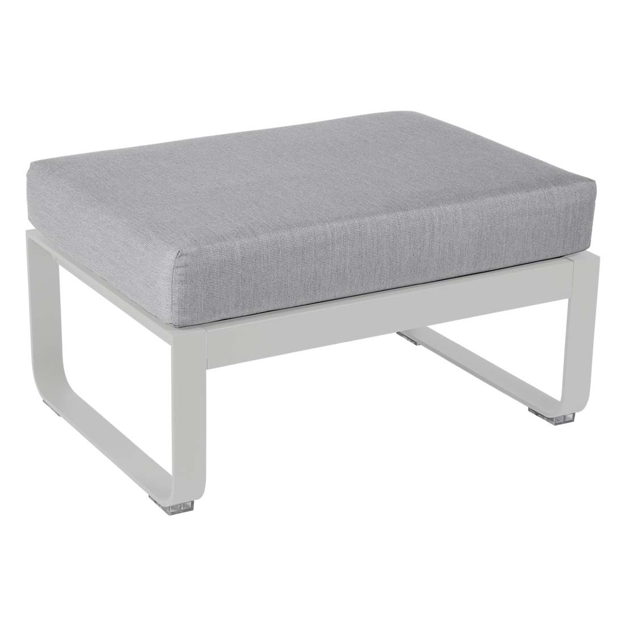 Fermob Polsterhocker 'Bellevie'  Metallgrau / Silber 38,  Flanellgrau 79