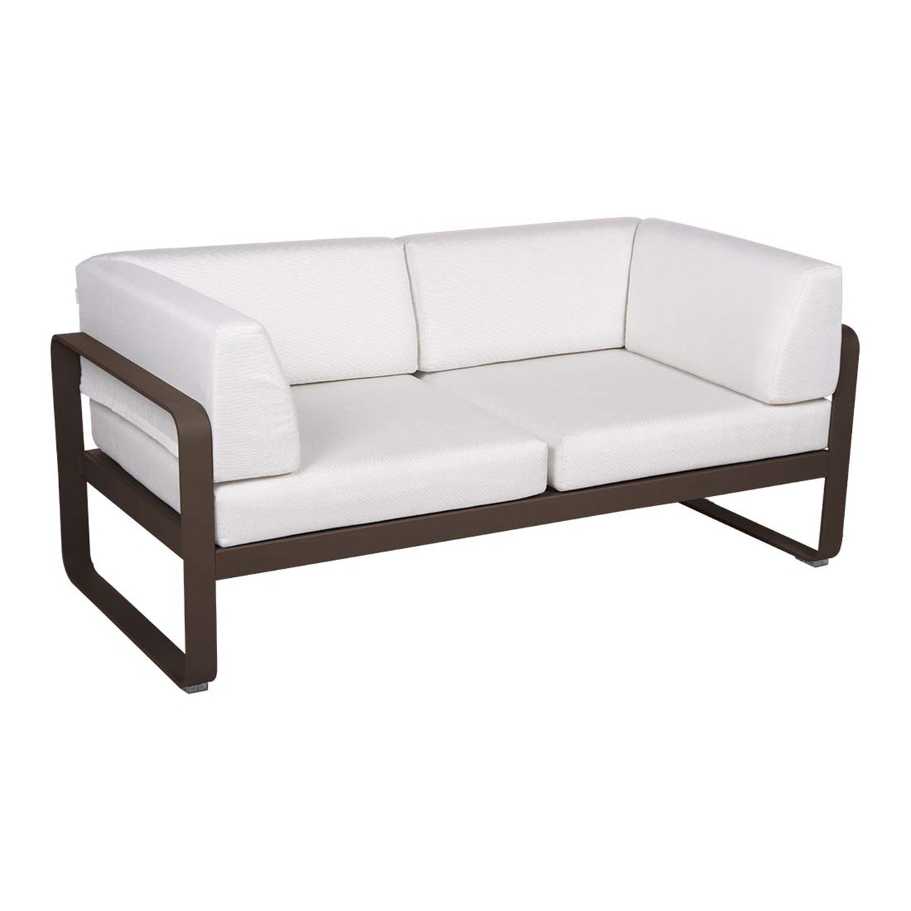 Fermob 2-Sitzer Club-Sofa 'Bellevie'  Ockerrot 20,  Grauweiss 81