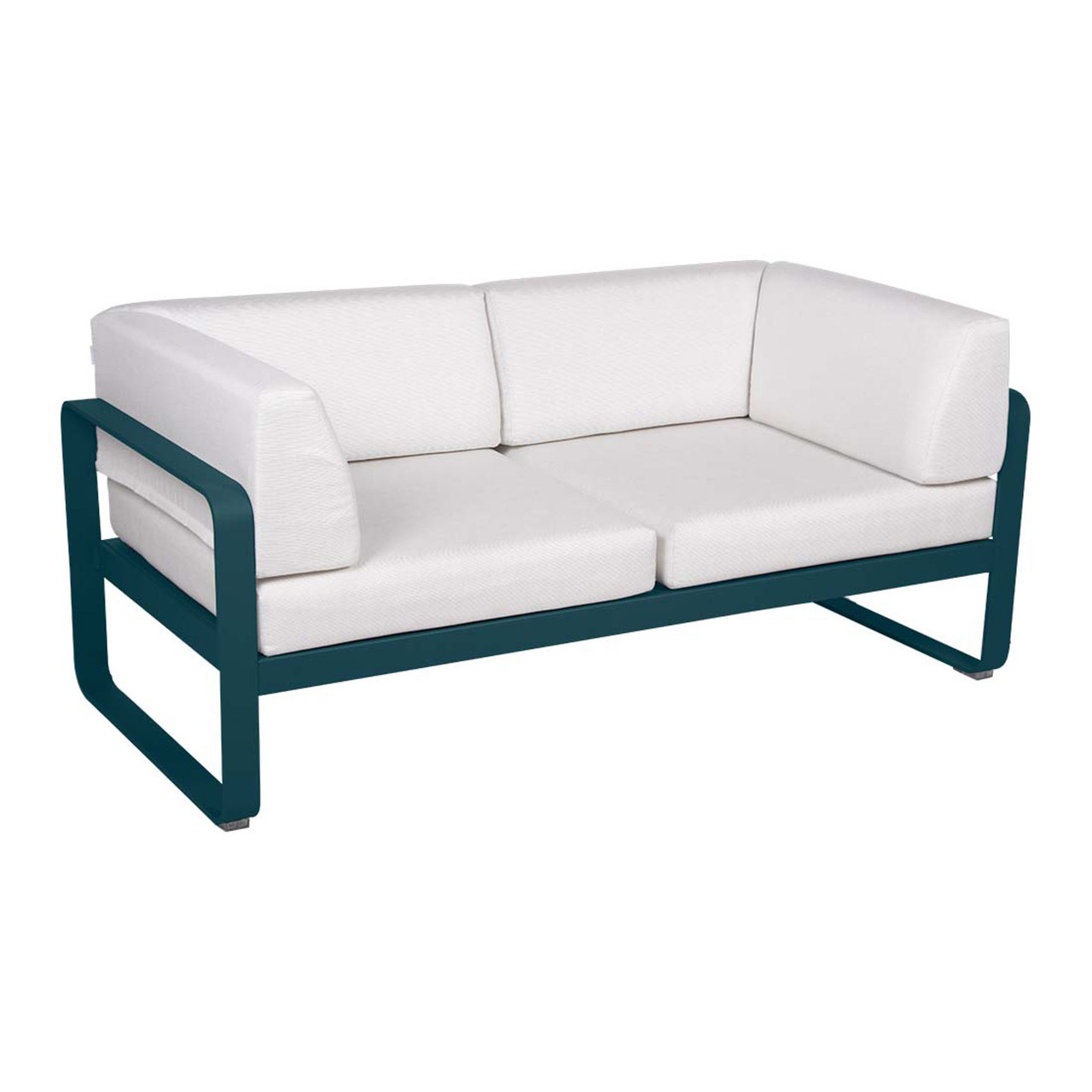 Fermob 2-Sitzer Club-Sofa 'Bellevie'  Acapulcoblau 21,  Grauweiss 81