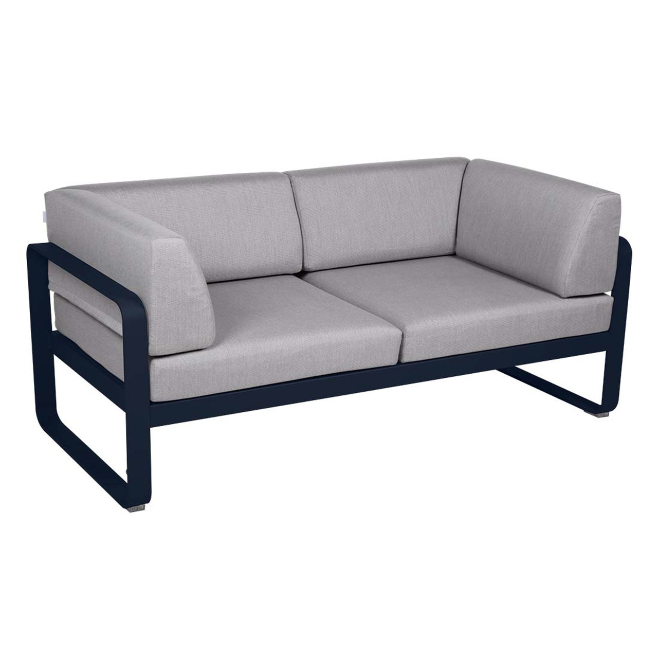 Fermob 2-Sitzer Club-Sofa 'Bellevie'  Abyssblau 92,  Flanellgrau 79