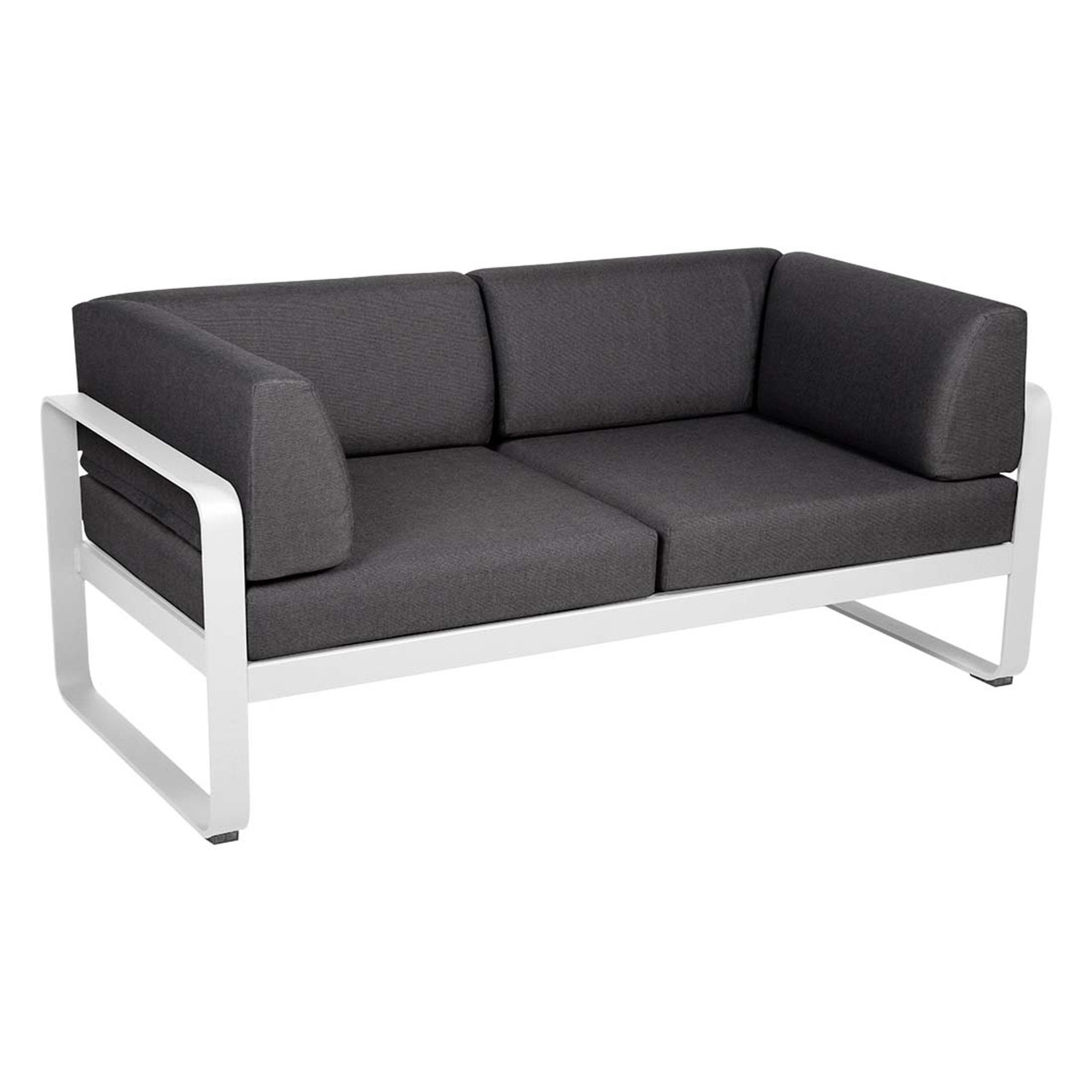 Fermob 2-Sitzer Club-Sofa 'Bellevie'  Weiss 01,  Graphitgrau A3