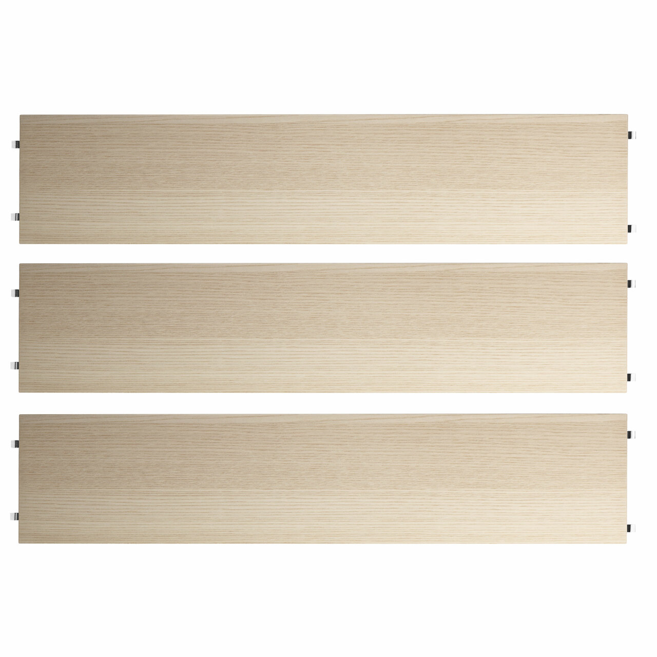 String Furniture Shelves / Pack 3 Esche, B: 78 cm, T: 20 cm
