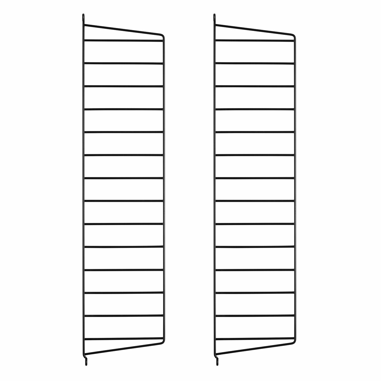 String Furniture Wall Panels / Pack 2 Schwarz, H: 75 cm, T: 20 cm