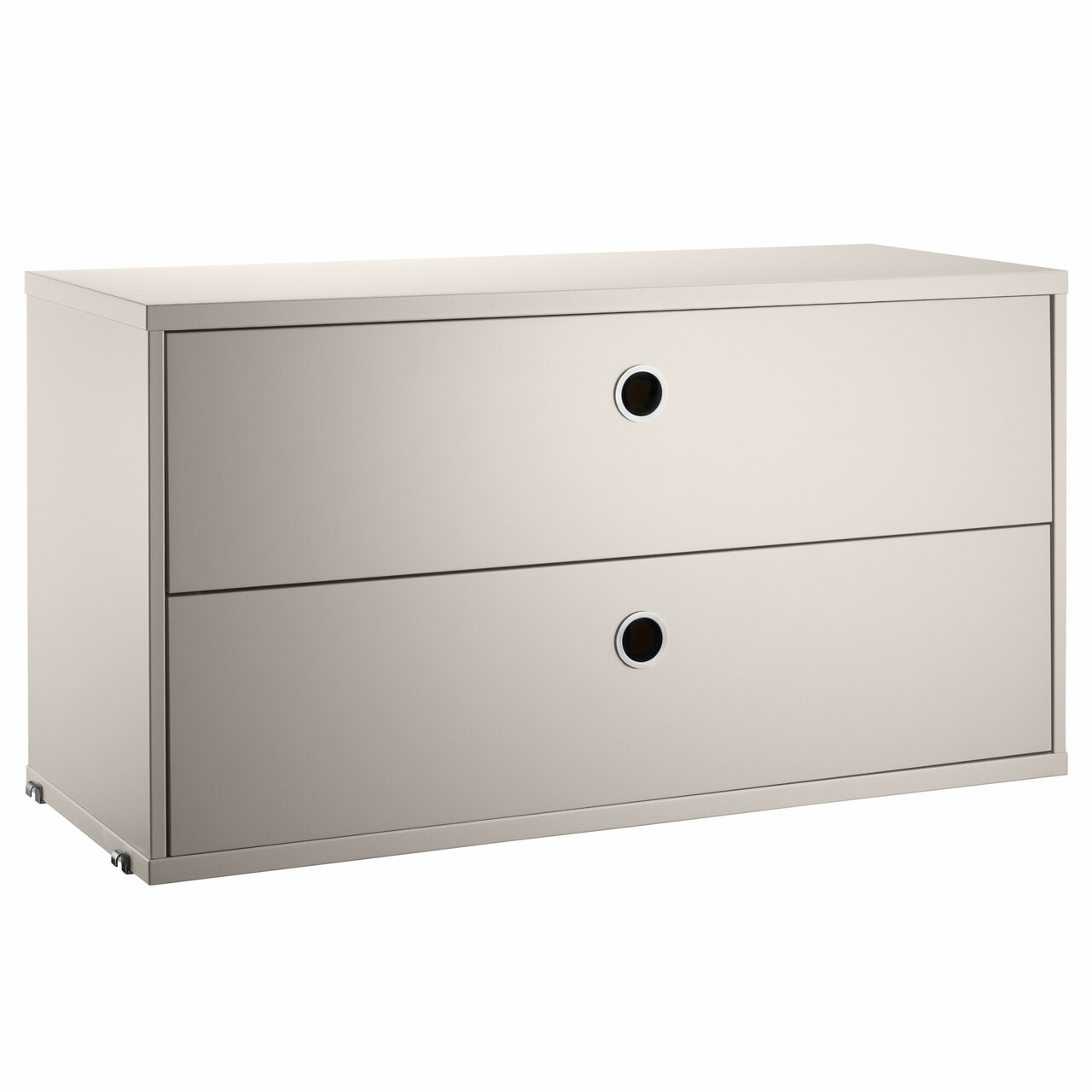 String Furniture Cabinet with Drawers Beige, B: 78 cm, T: 30 cm