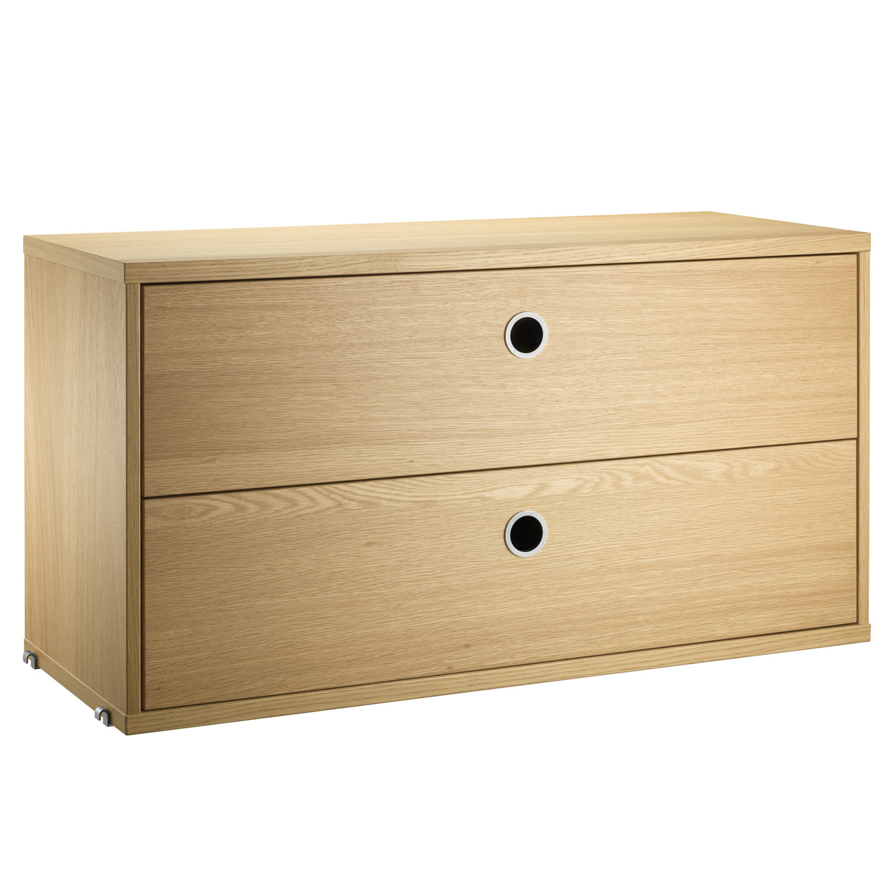 String Furniture Cabinet with Drawers Eiche, B: 78 cm, T: 30 cm