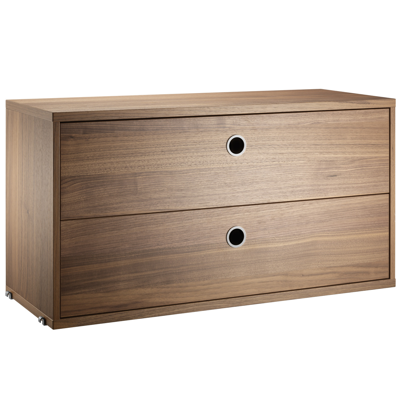 String Furniture Cabinet with Drawers Nussbaum, B: 78 cm, T: 30 cm
