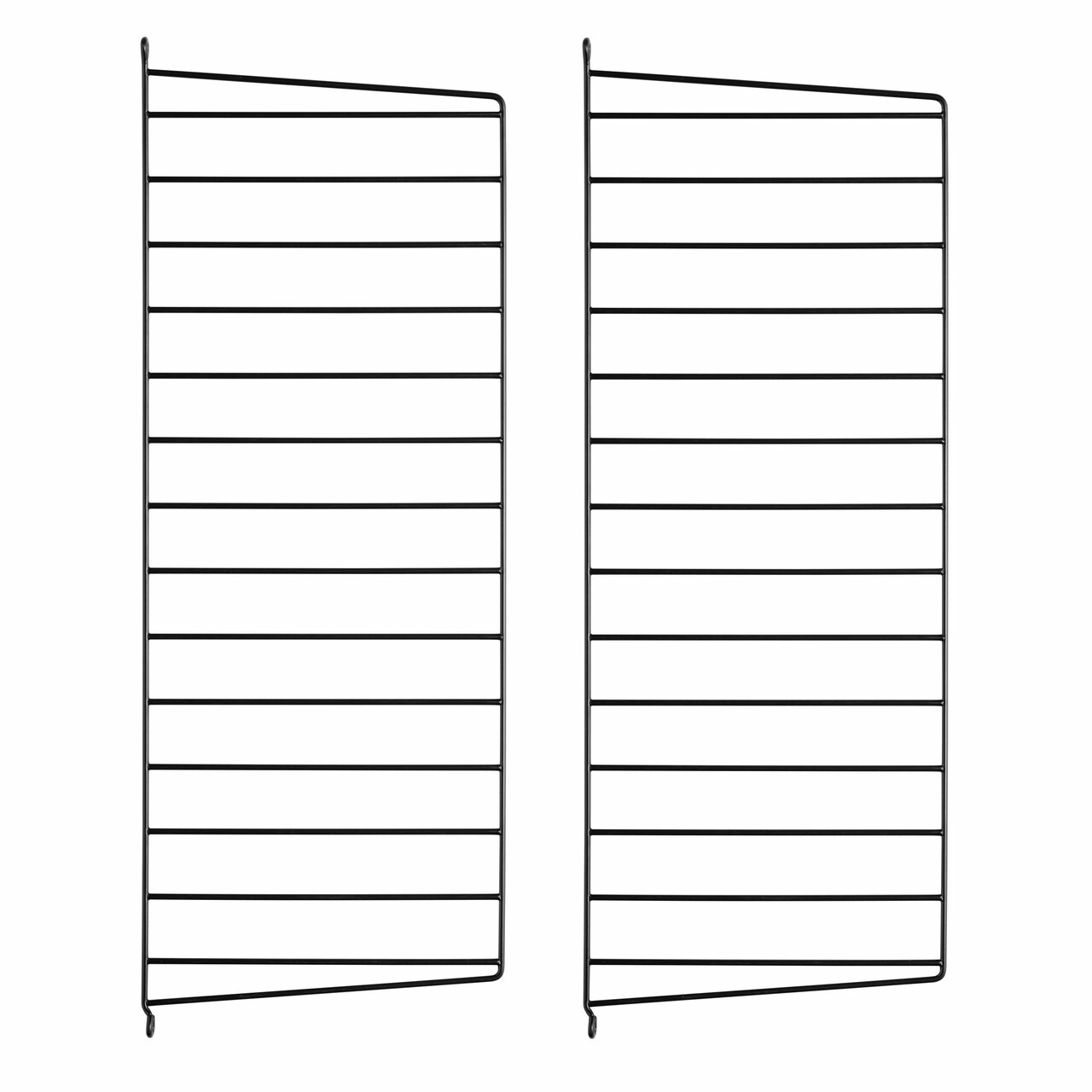String Furniture Wall Panels / Pack 2 Schwarz, H: 75 cm, T: 30 cm