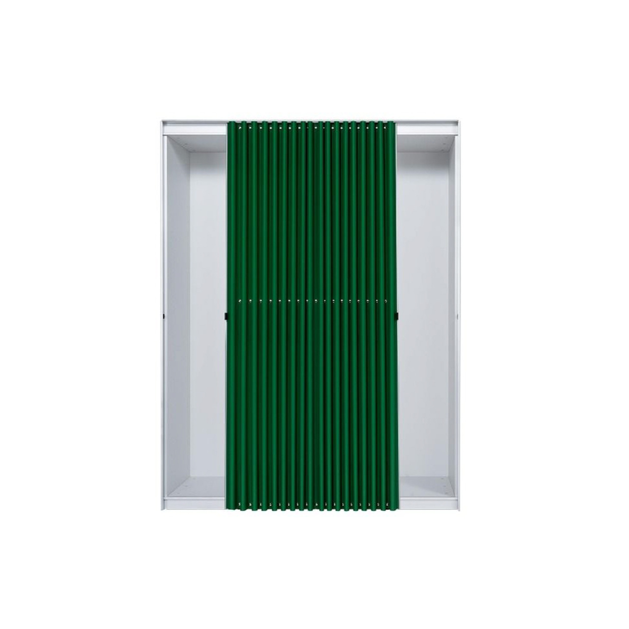 Thut  Faltvorhangschrank von 'Thut' 2 Abteile - B: 139 cm, Grün - Dacron, Lichtgrau