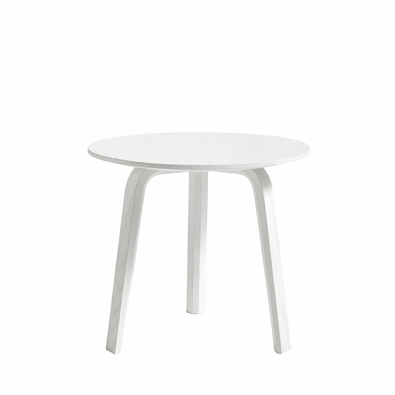 Hay Living Bella Coffee Table Ø: 45 cm / H: 39 cm , Eiche weiss lackiert