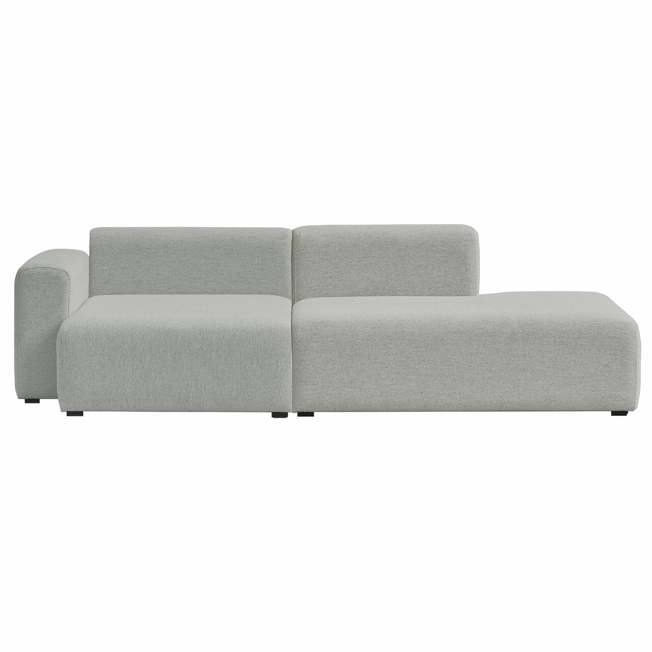 Hay Living Mags Soft Chaise Longue Short Left End B: 102 cm , Armlehne niedrig, Weissgrau 110 - Hallingdal