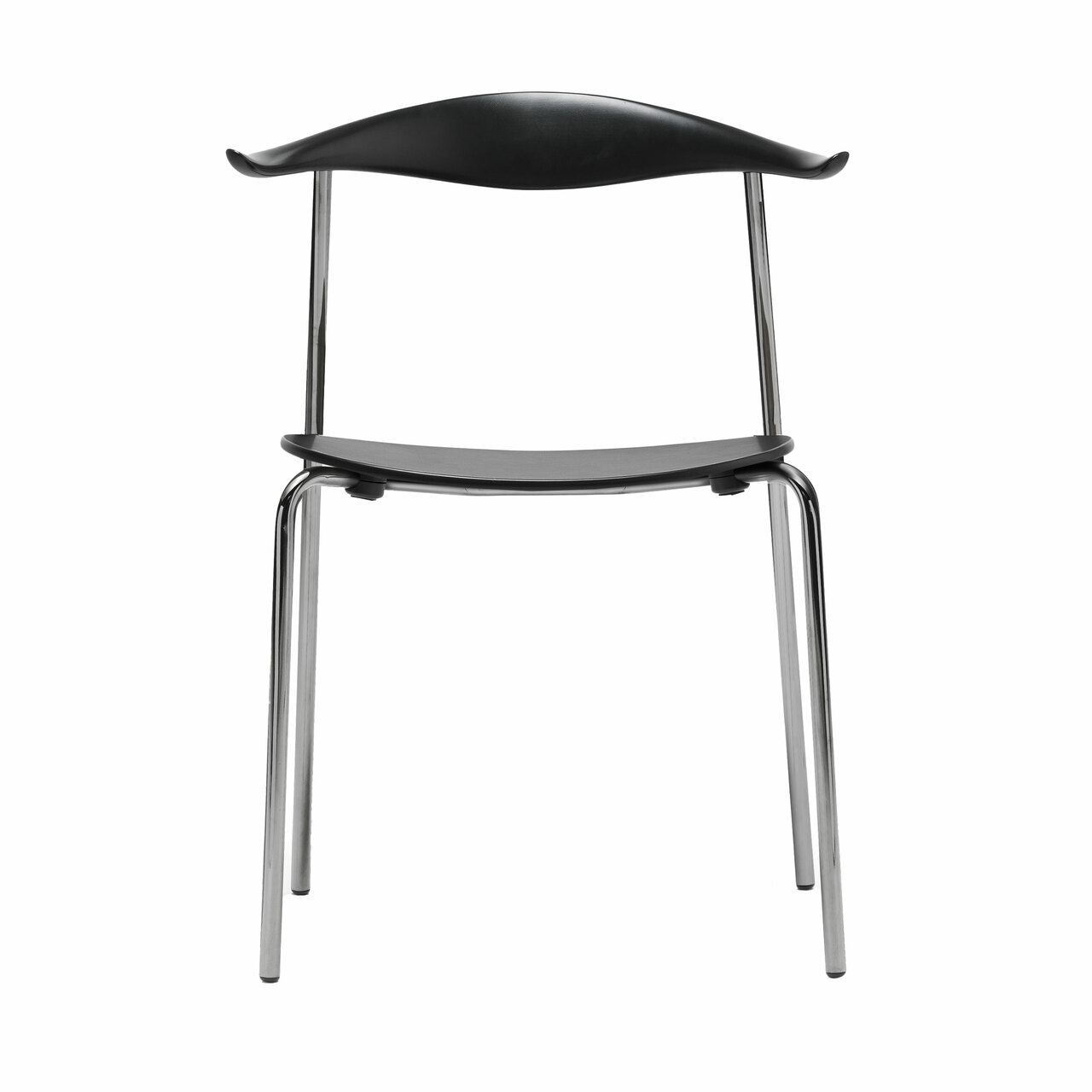 Carl Hansen & Søn Stuhl 'CH88T Eiche Black lackiert, Edelstahl