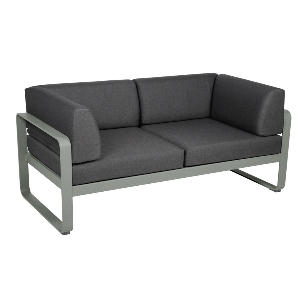 Fermob 2-Sitzer Club-Sofa 'Bellevie' Lapiligrau C7, Graphitgrau A3