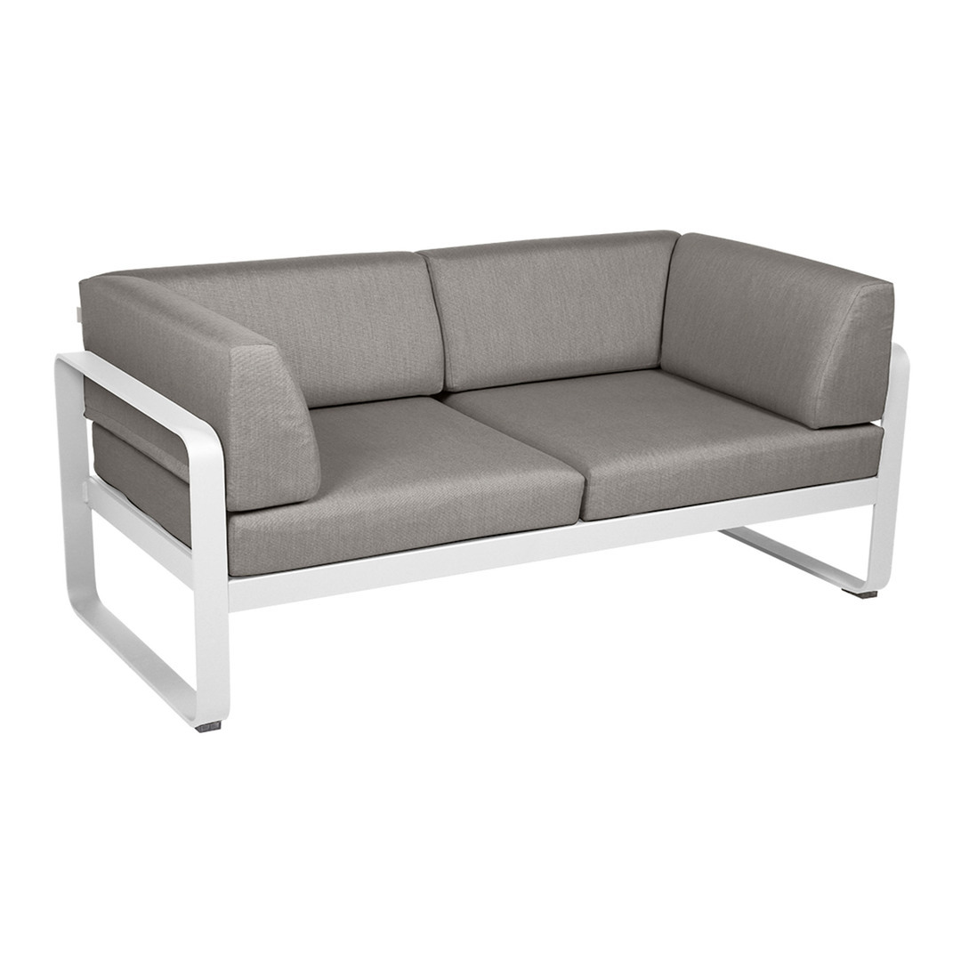Fermob 2-Sitzer Club-Sofa 'Bellevie' Weiss 01, Taupe Grau B8