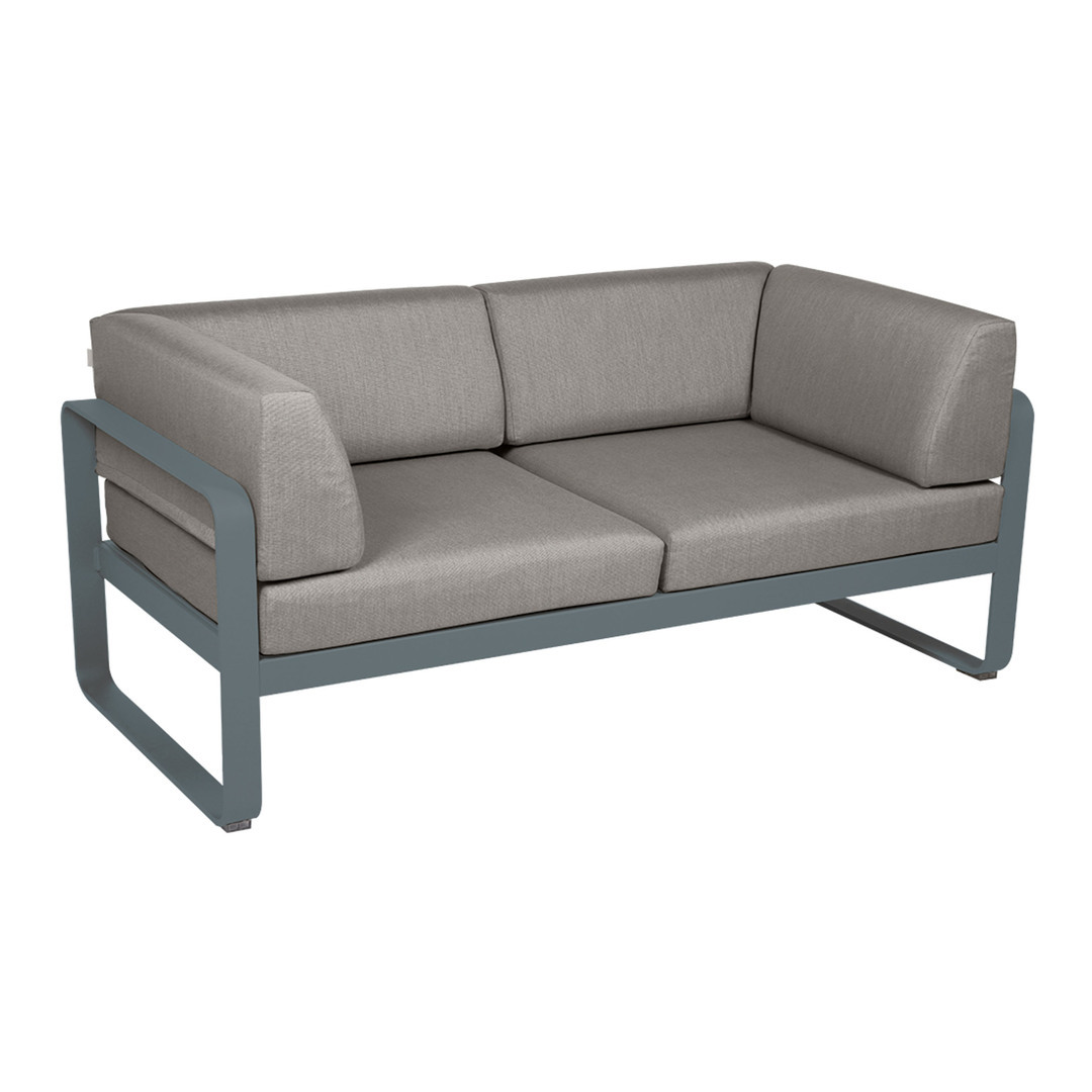Fermob 2-Sitzer Club-Sofa 'Bellevie' Gewittergrau 26, Taupe Grau B8