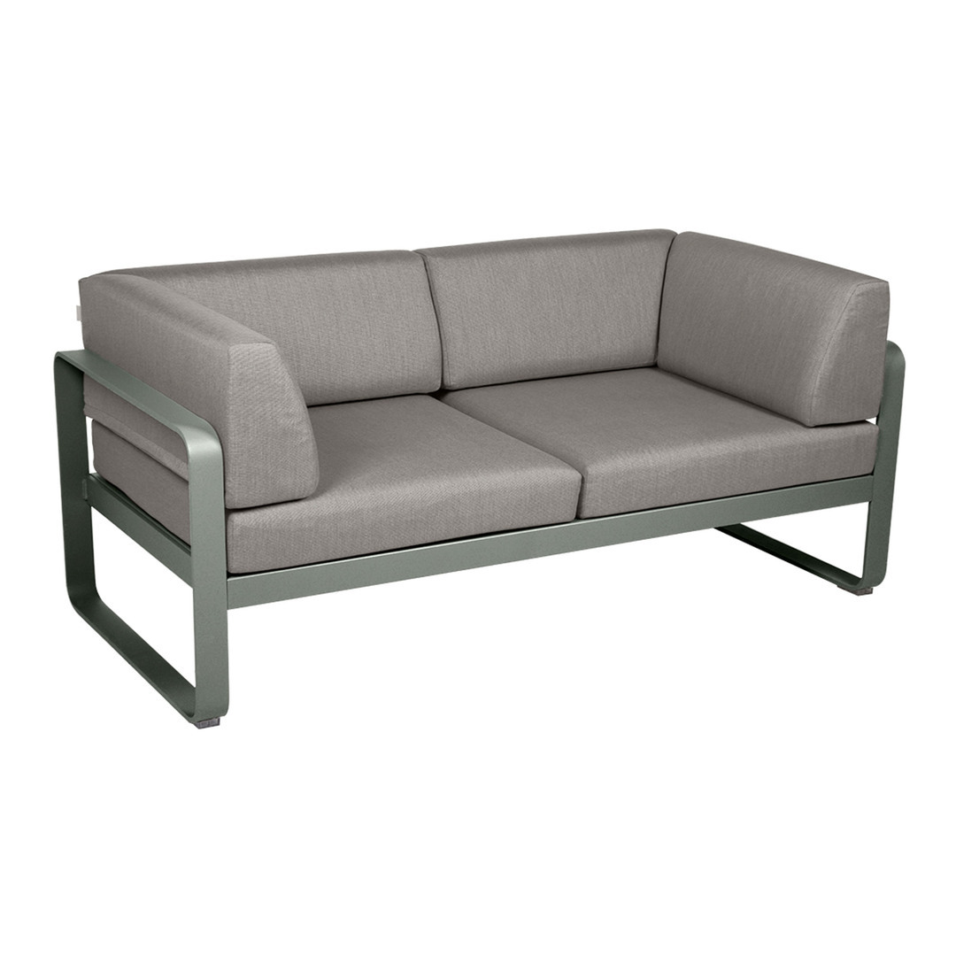 Fermob 2-Sitzer Club-Sofa 'Bellevie' Rosmarin 48, Taupe Grau B8