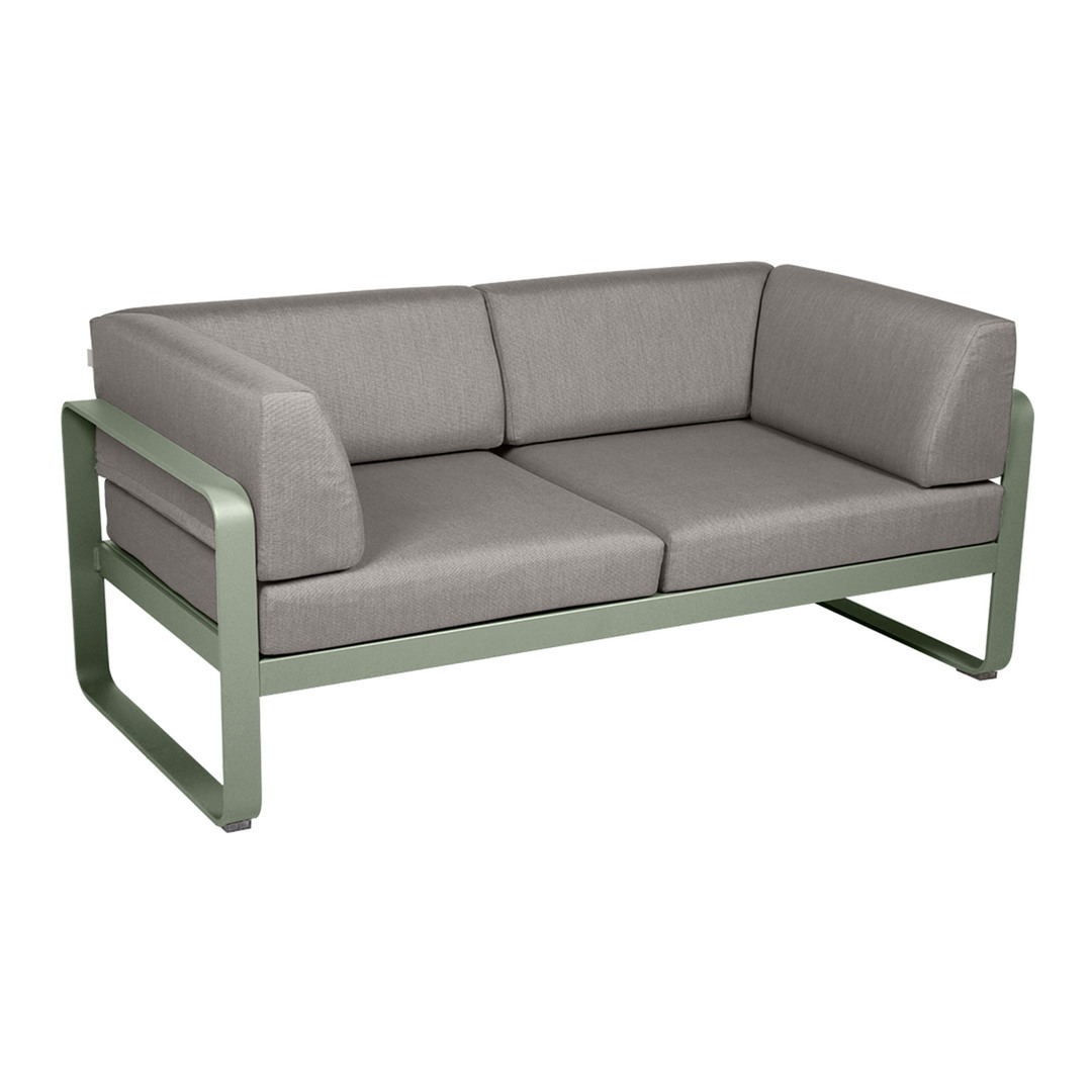 Fermob 2-Sitzer Club-Sofa 'Bellevie' Kaktus 82, Taupe Grau B8